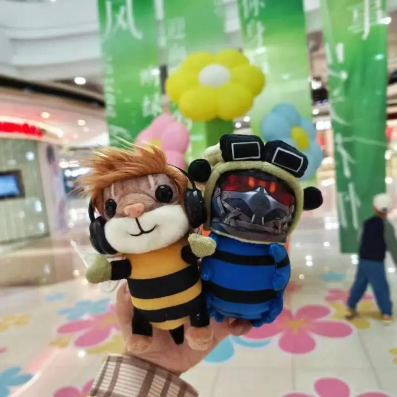 2026 Hot Peripheral Plush Toys - Cute Cartoon Dolls, Bug Figurines, Detachable Mask & Headset Set, Keychain Pendants, Gift for Boys