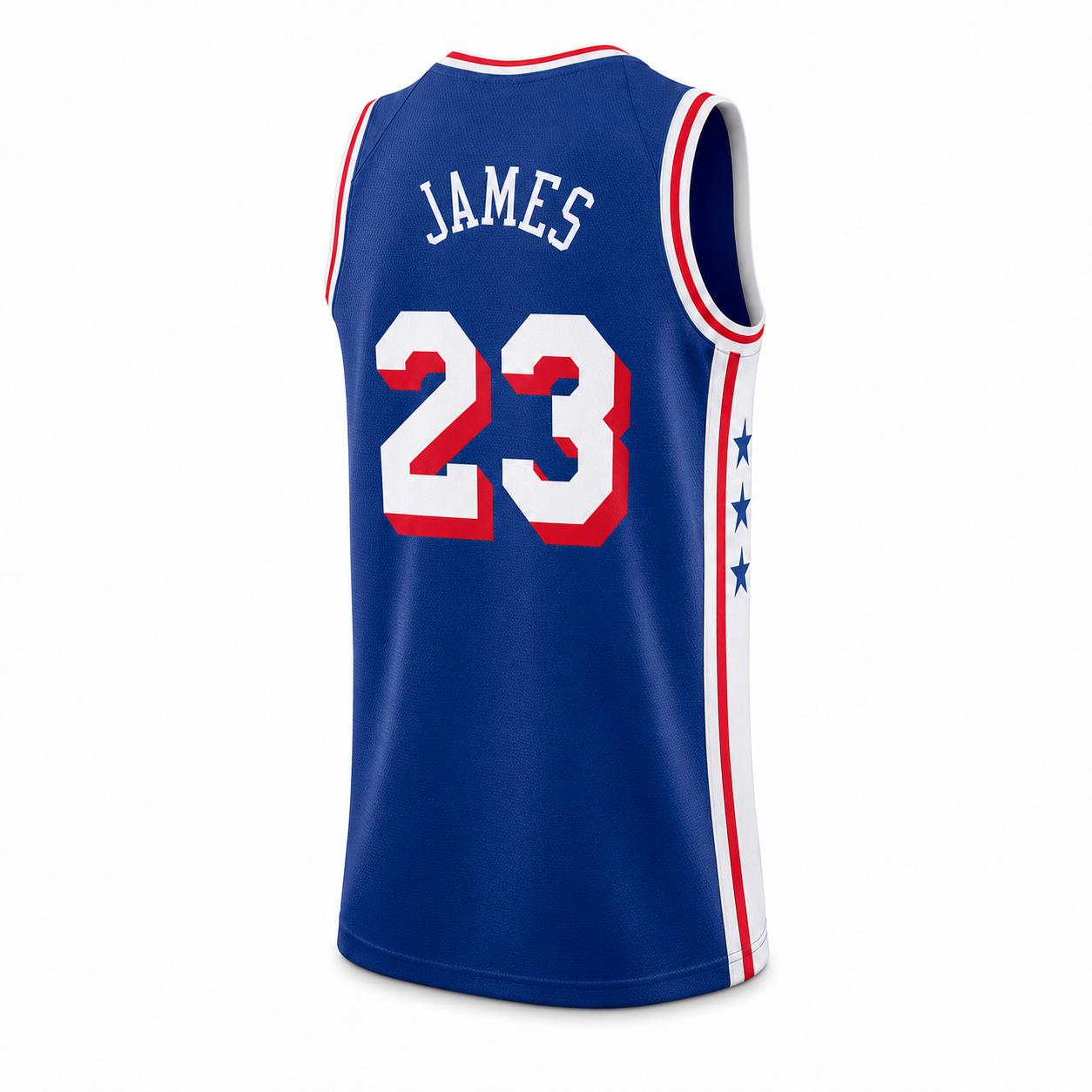 Unisex Basketball #23 James Philadelphia Team Swingman Jersey - Icon Edition - Royal Unisex Basketball #23 James Philadelphia Team Swingman Jersey - Icon Edition - Royal