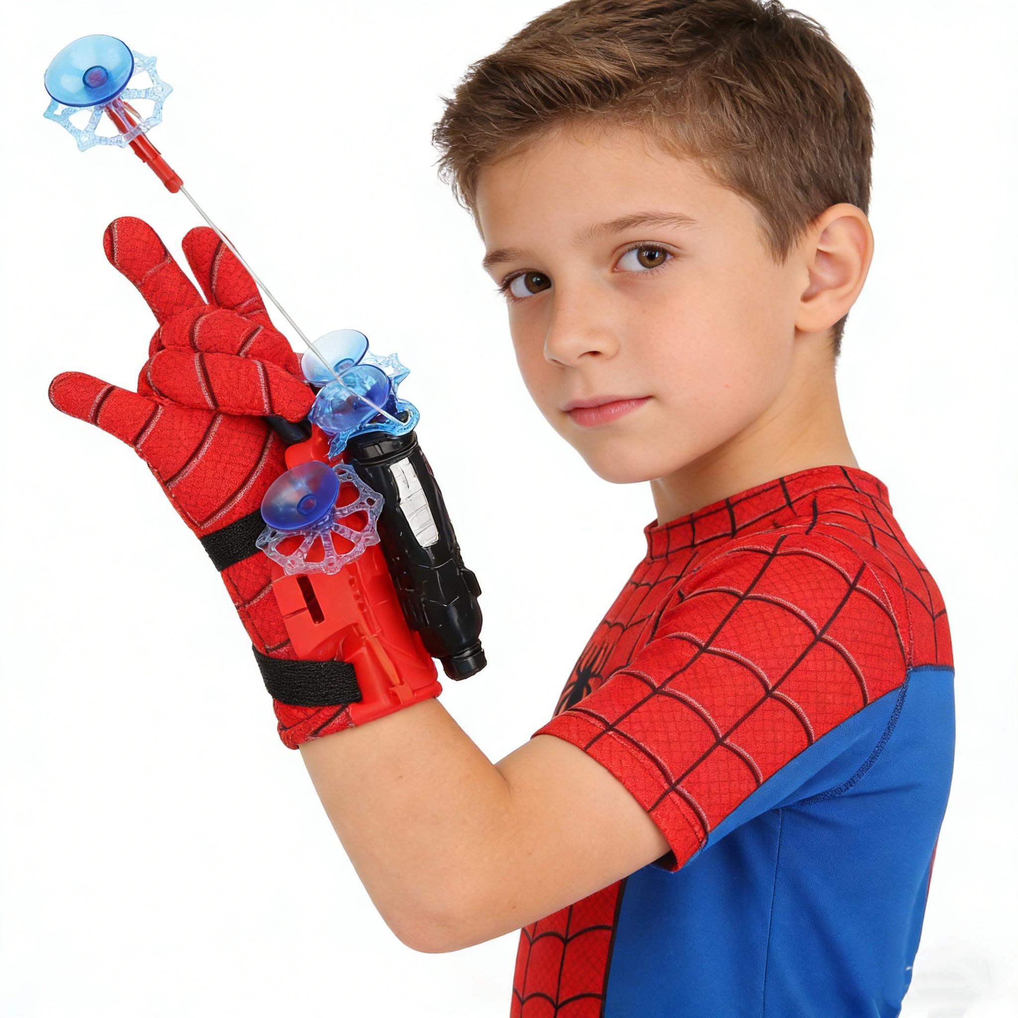 Spider Launcher Toy for Boys, Includes 10 Bullets, Spider Rope + Gloves, Role Play Toy, Suitable for Ages 3+, Party & Decoration