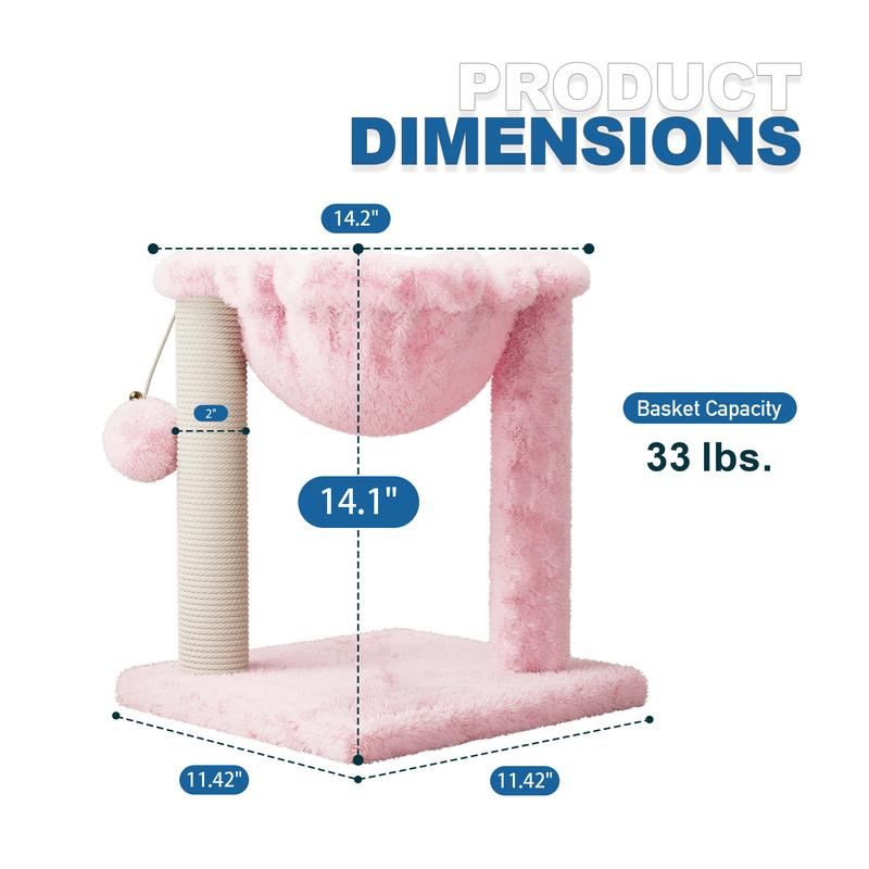 Allewie 14 Inches Cat Scratching Post - Single Cat Ring with Double Ears -Dark Blue/Beige/Pink/Grey,#TikTokShopBlackFriday #Christmas Gifts