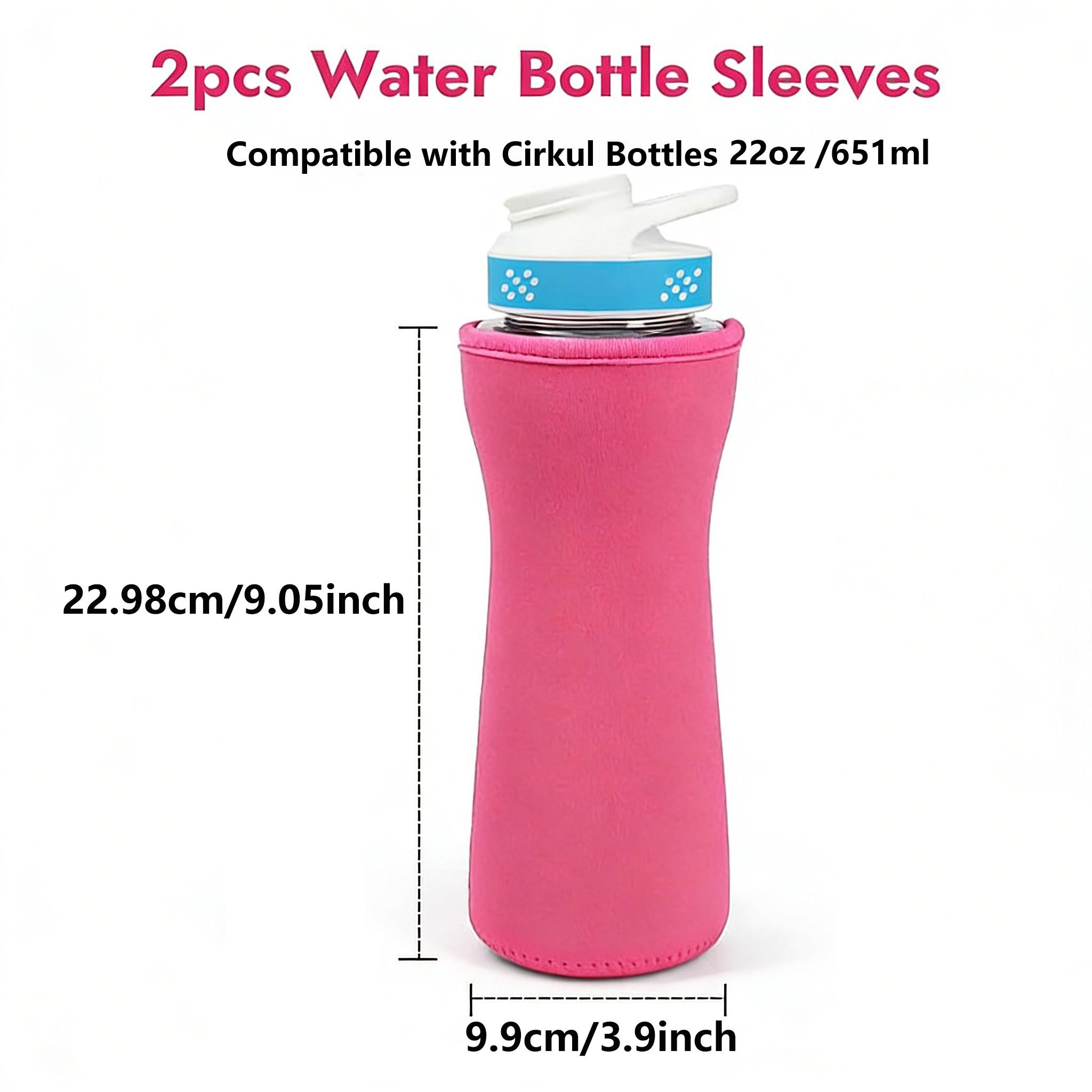 [cirkul Water Bottle Set], Outdoor Sports & Fitness Insulated Bottles Compatible with 22oz Plastic & Stainless Steel, Rubber Material