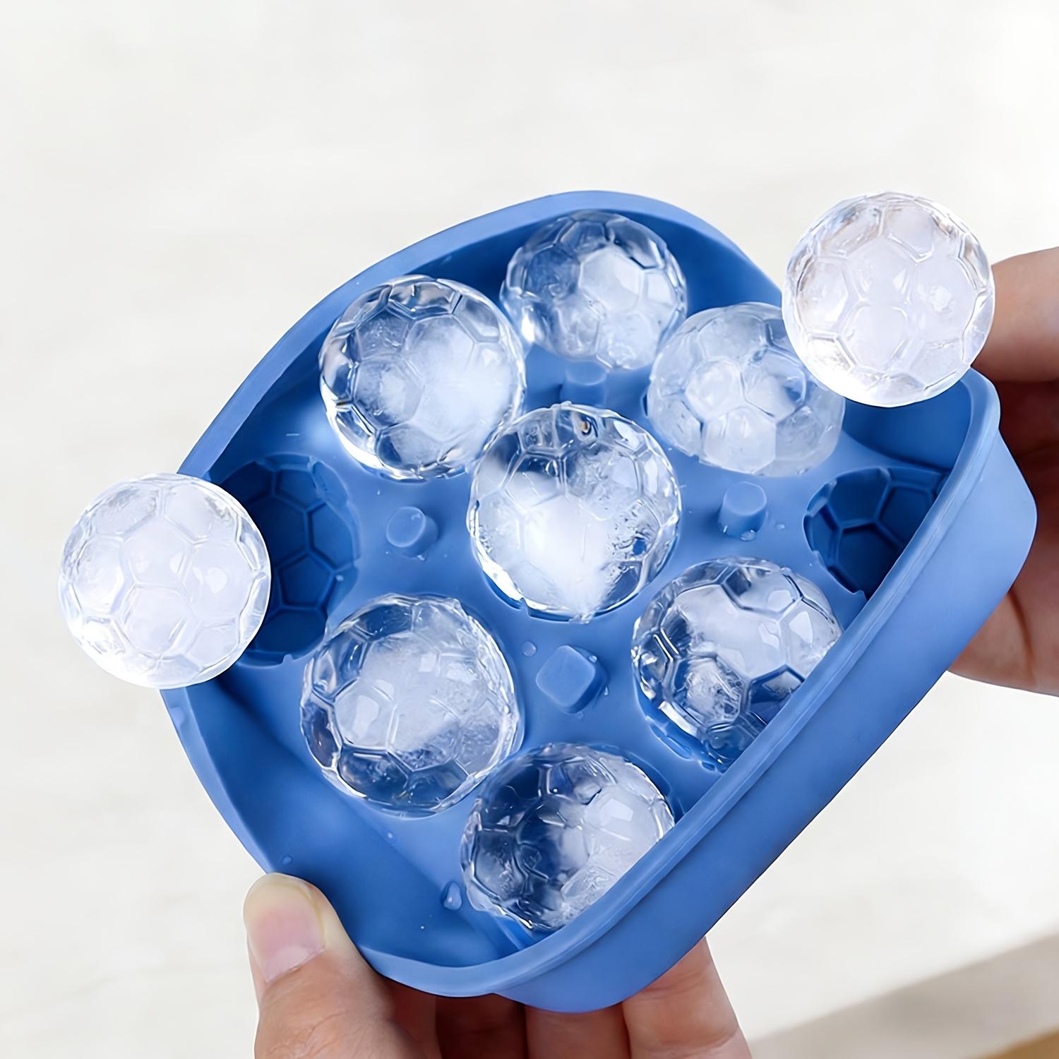 9-Cavity Silicone Soccer & Hockey Puck Ice Cube Tray with Lid – Round Ice Mold Whiskey Ice Cubes Mold for Whiskey, Cocktails, and Party Drinks – Easy Release, Flexible, and Durable – Ideal for Home Bars and Sports-Themed Parties