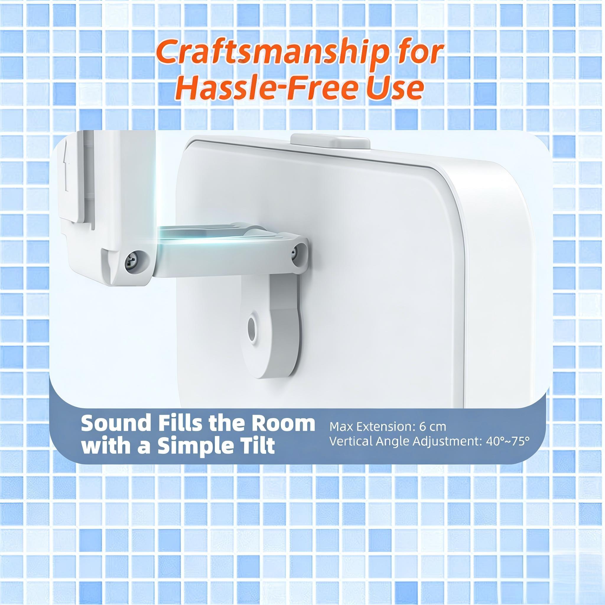 Waterproof Box Speaker, Bathroom Waterproof 360° Rotating Touchscreen, Bluetooth-compatible Speaker, Watch Movies, Listen Music, Phone Stand