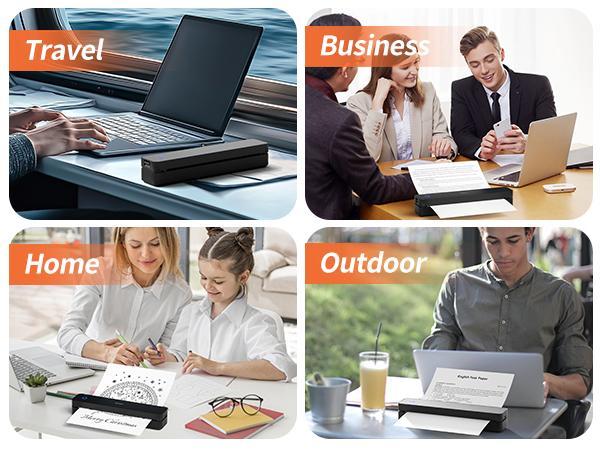 Inkless Portable Printer, Wireless Bluetooth Thermal Printer for Travel & Mobile Use, Compatible with iOS, Android, Laptop, Supports 8.5"x11" US Letter & A4 Paper, No Ink Needed, Ideal for Home & Office Inkless Portable Printer, Wireless Bluetooth Thermal Printer for Travel & Mobile Use, Compatible with iOS, Android, Laptop, Supports 8.5"x11" US Letter & A4 Paper, No Ink Needed, Ideal for Home & Office