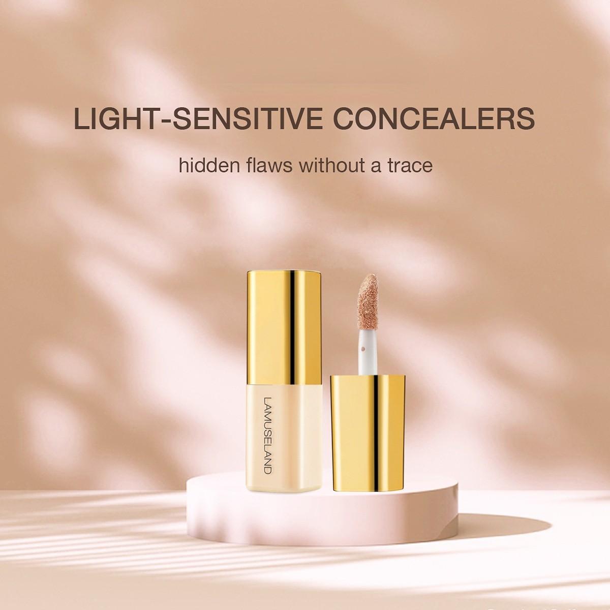 4-piece mini concealer liquid set, highlighting and contouring liquid, multi-color facial three-dimensional concealer liquid shadows, moisturizing texture, long-lasting and smooth, covers tear troughs, dark circles, and acne marks, suitable for beginners