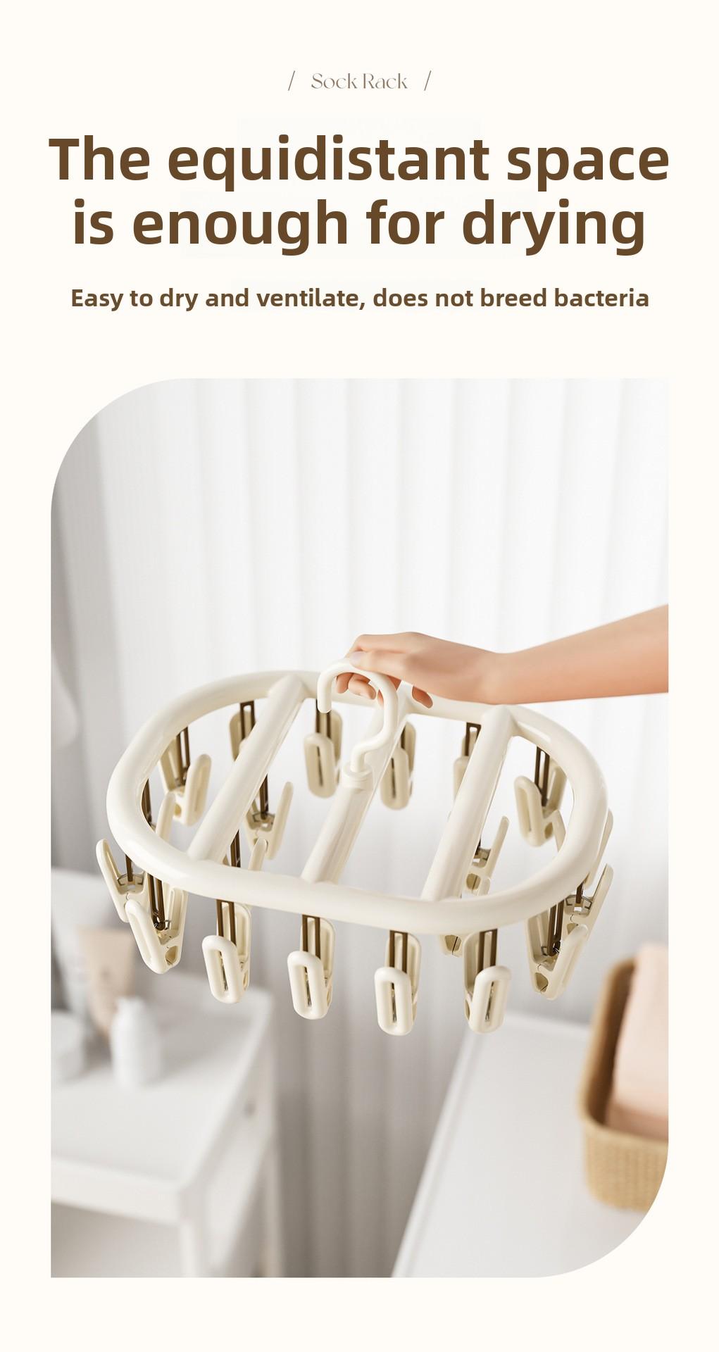 360-Degree Rotating Stackable Clothes Drying Rack for Home Use, Socks, Towels, Baby Scarves, Clothes Drying Clips