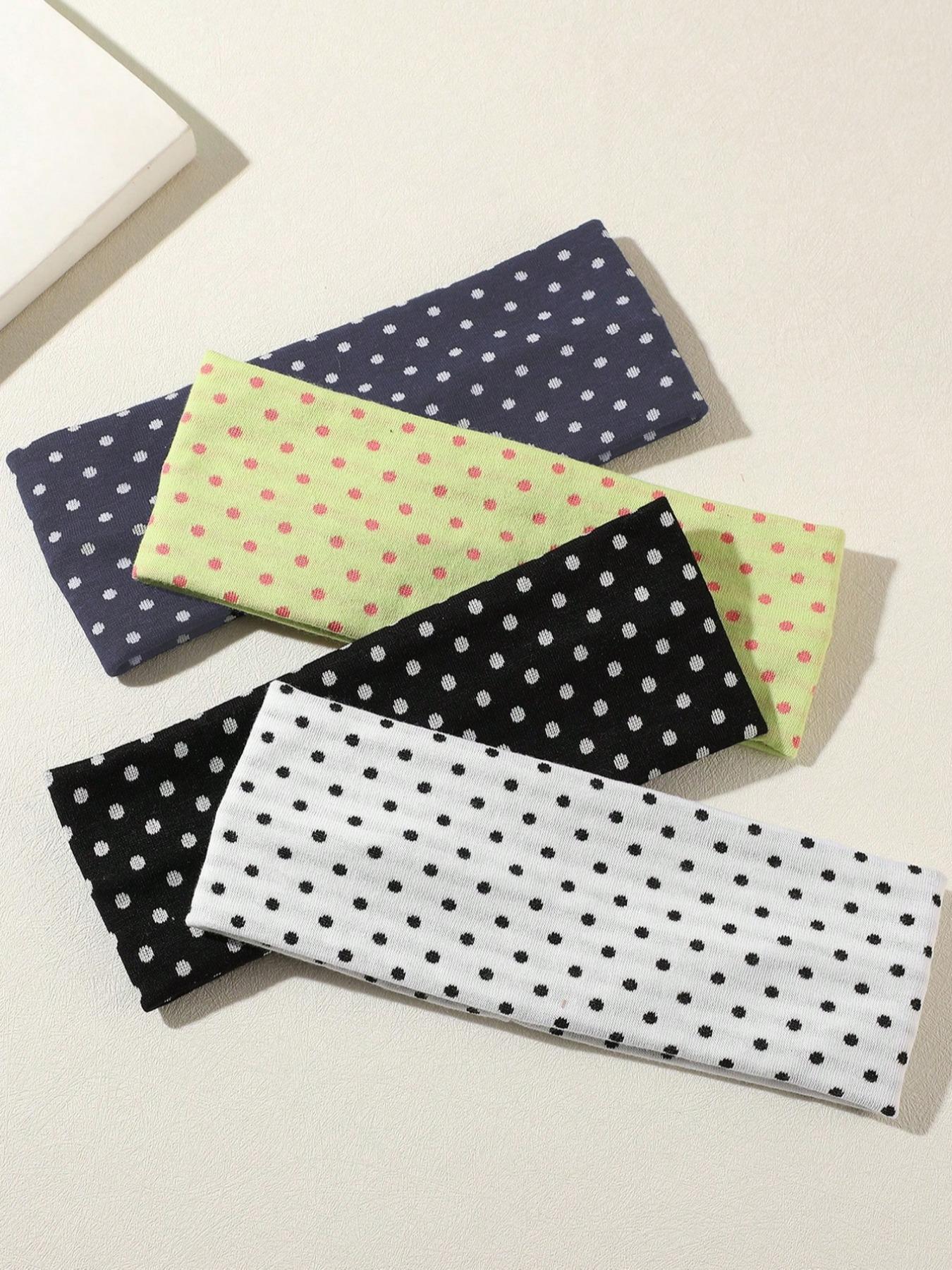 4pcs-Retro-Polka-Dot-Print-Elastic-Sports-Headband-Versatile-For-Daily-Life-Yoga-Outdoor-Activities-Fashion-Accessory-For-Women-Hairband