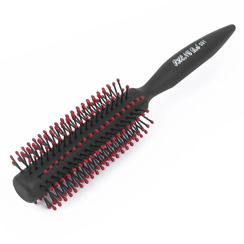 Curling comb, professional round anti-tangle blow-dry comb, plastic handle curling comb, unisex styling comb, 1 piece: beauty and personal care