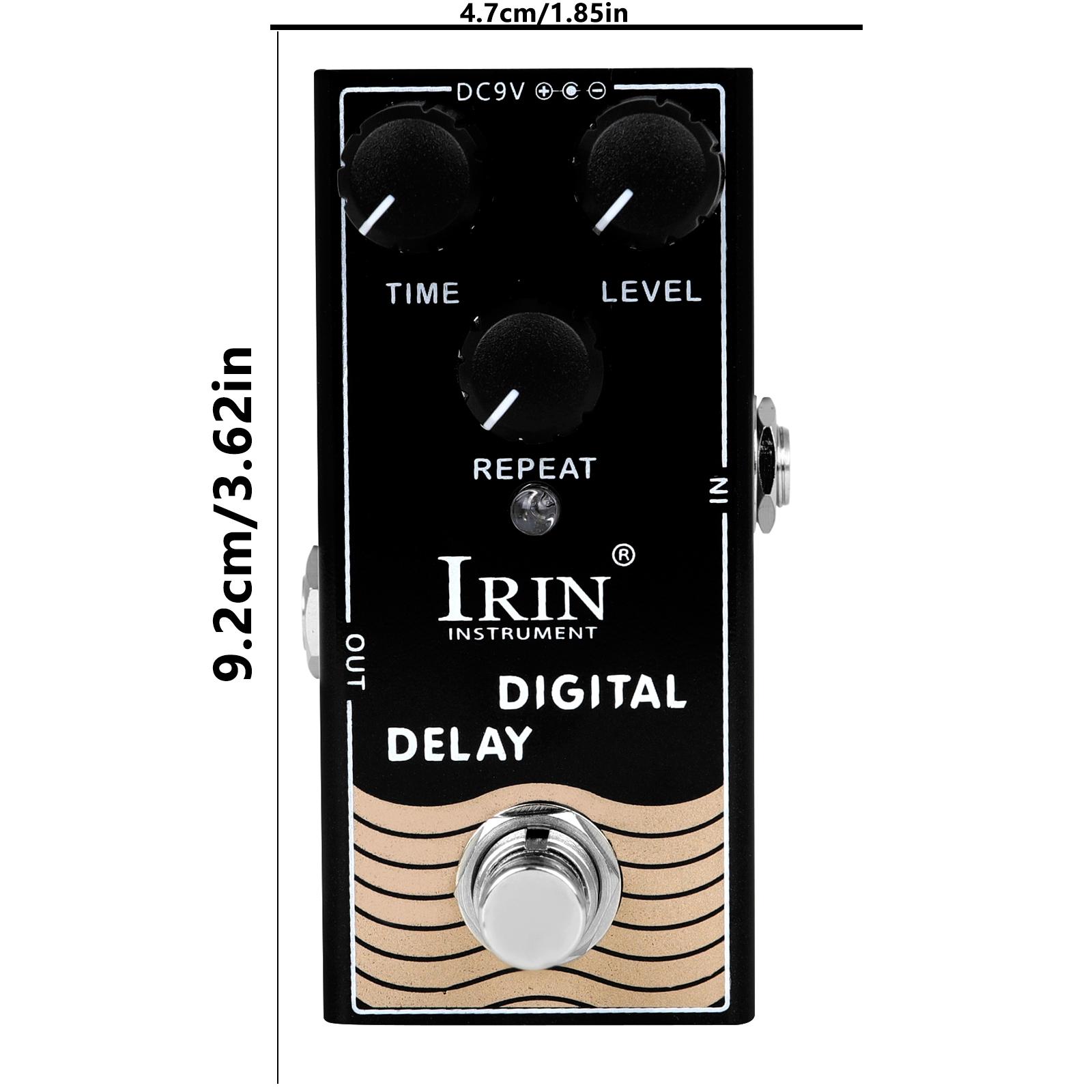 Irin Digital Delay Effect Pedal, Single Block Guitar Effects Processor, High-Quality Sound Enhancement, Ideal for Musicians & Bands