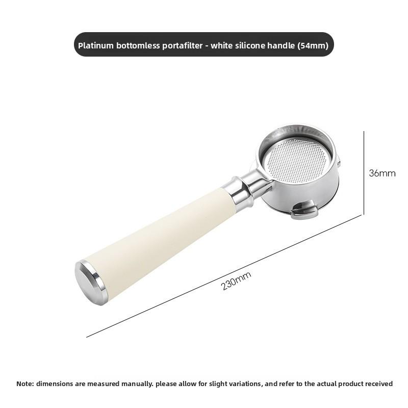 Stainless Steel 54mm Bottomless Coffee Portafilter, Bofu 3-Ear-A Model Purple Sandalwood Handle Replacement Accessory for Coffee Machines, Bofu 54Mm Three-Ear-A Model Purple Sandalwood
