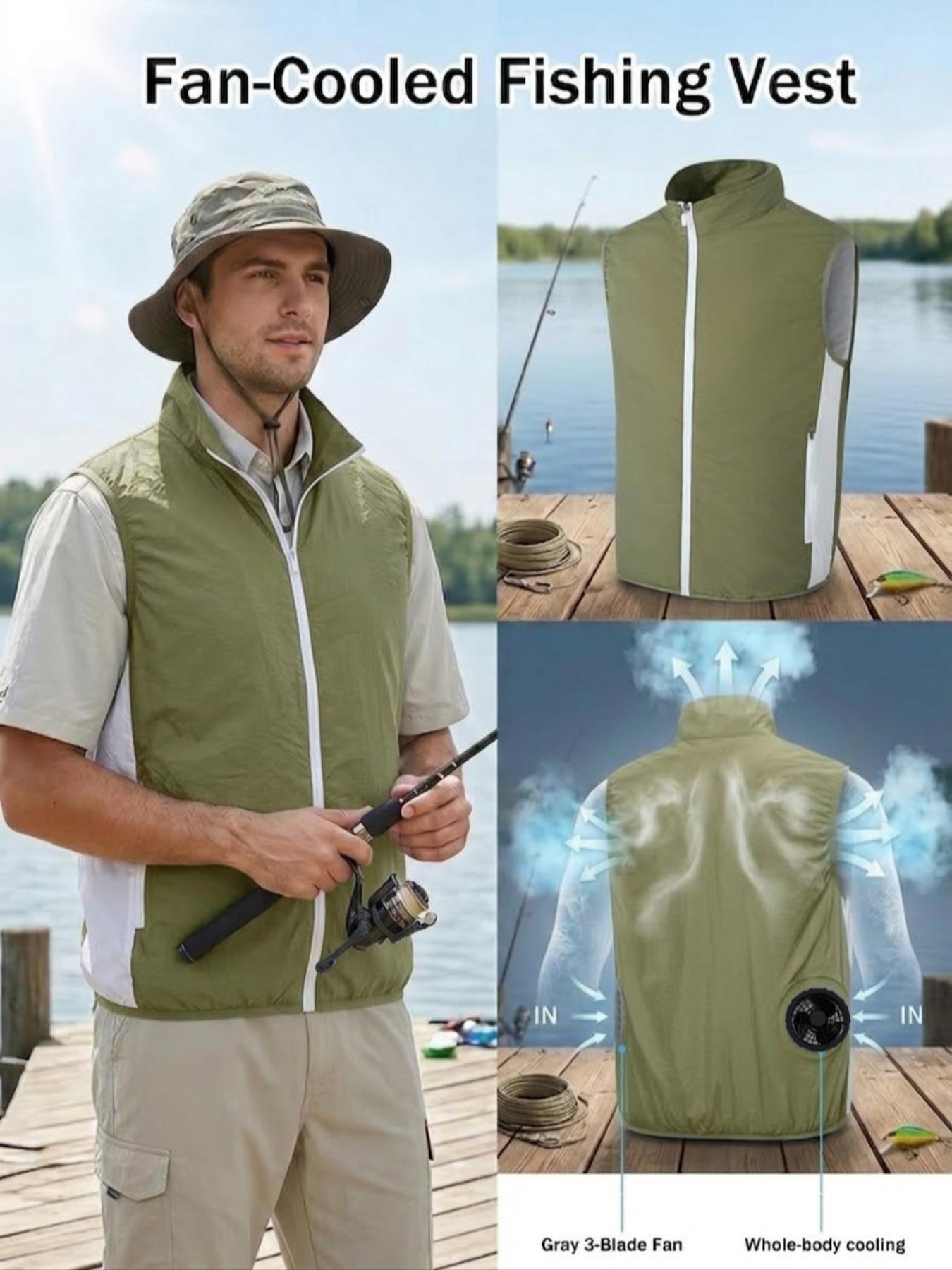 2 Fan Sleeveless Cooling Vest, Air Conditioning Workwear, USB Cool Vest, Outdoor Cooling Gear, Lightweight Breathable