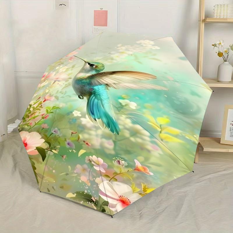 Auto Open Close Windproof Umbrella, Butterfly Dance Pattern, Portable Folding Design, Lightweight for Men and Women, Perfect Gift