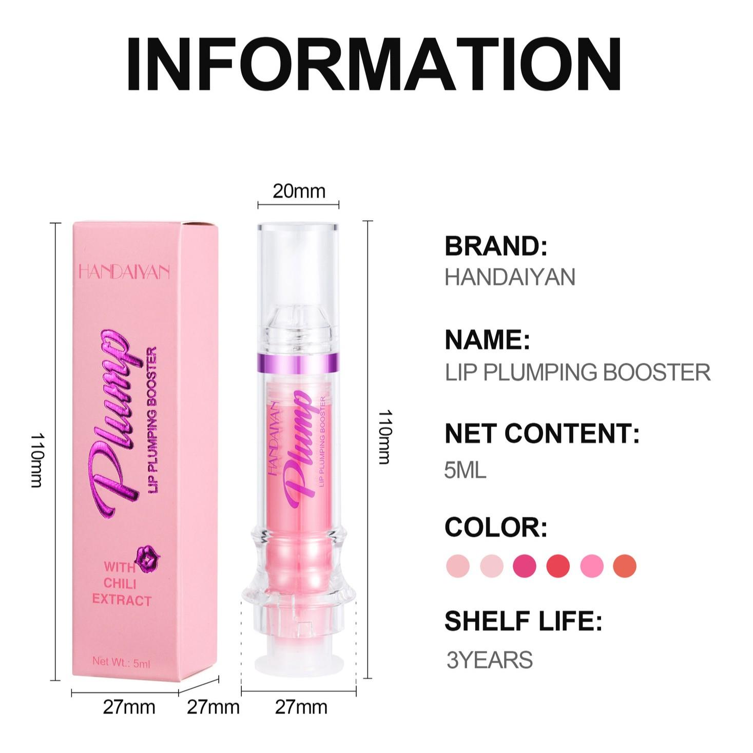 Handaiyan Moisturizing Lip Gloss, Mirror Finish Transparent Lip Jelly, Glass Lip Glue Waterproof Long-Lasting, Enhances Lips Naturally
