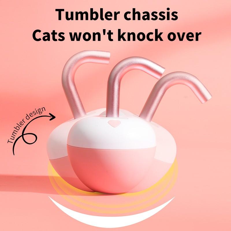 Automatic Cat Laser Pointer Toy, USB Rechargeable, Safe Light Interactive Pet Toy, Plastic Material, Low Power Laser, Suitable for Apartments