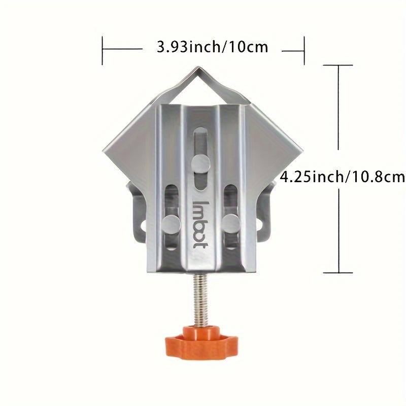 IMBOT Stainless Steel Adjustable 90-degree Right Angle Clamp, Durable Self Locking Plate Design Fixing Clamp for Woodworking & Daily Use, Metal