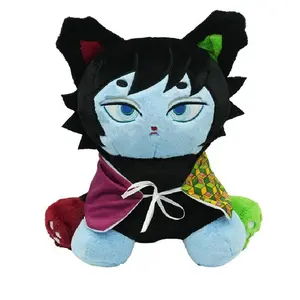 Demon Slayer Plush Toy Kimetsu No Yaiba Water Hashira Giyu Tomioka Cat Plush Doll Ornament Collection Birthday Gift For Fans