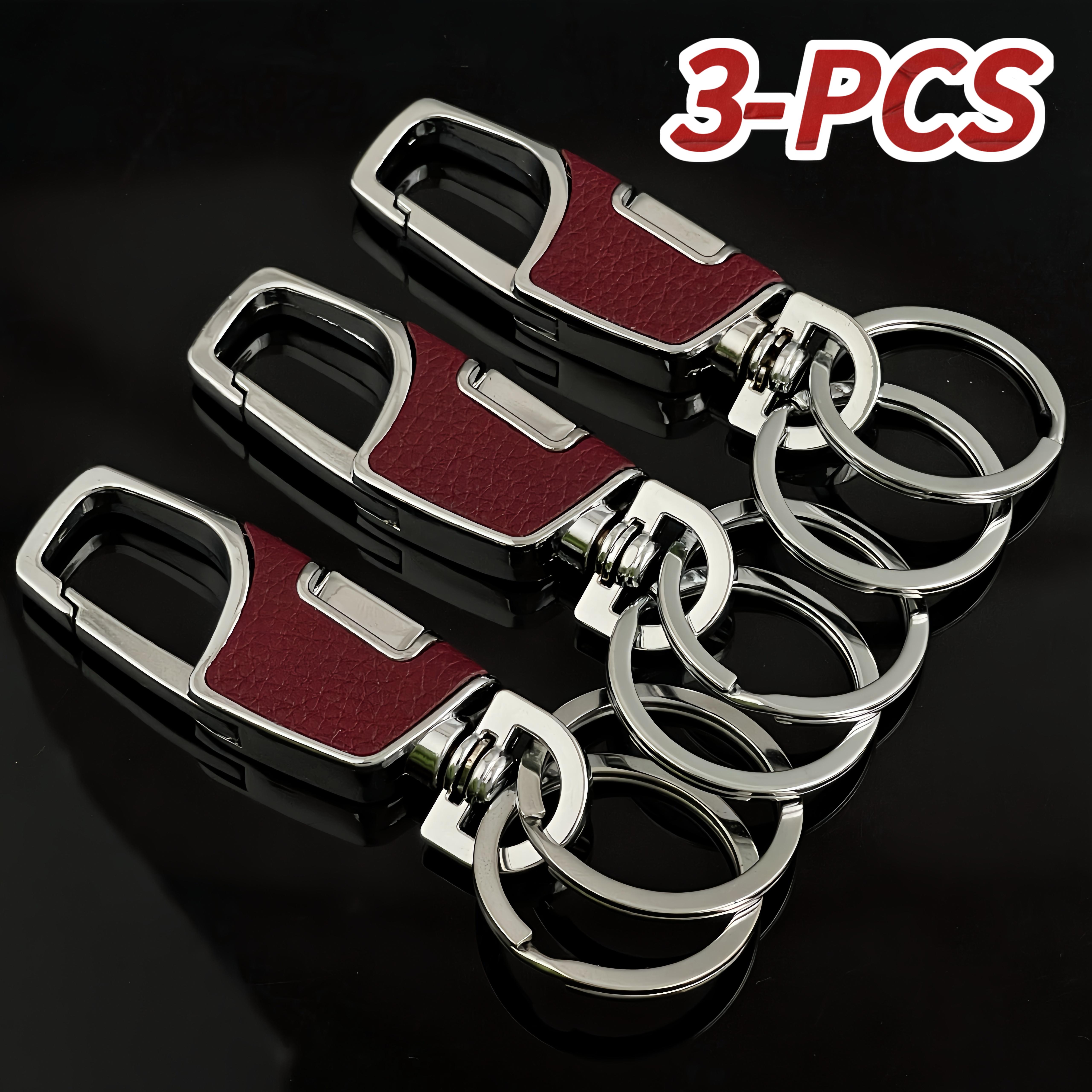 3-Pcs Metal Construction Keychain with Detachable Key Rings Stainless Steel Keychain for Car Keys Gift for Men Women Business Accessories Travel Essentials Heavy Duty PU Leather Keychain 3-Pack 3-Pcs Metal Construction Keychain with Detachable Key Rings Stainless Steel Keychain for Car Keys Gift for Men Women Business Accessories Travel Essentials Heavy Duty PU Leather Keychain 3-Pack