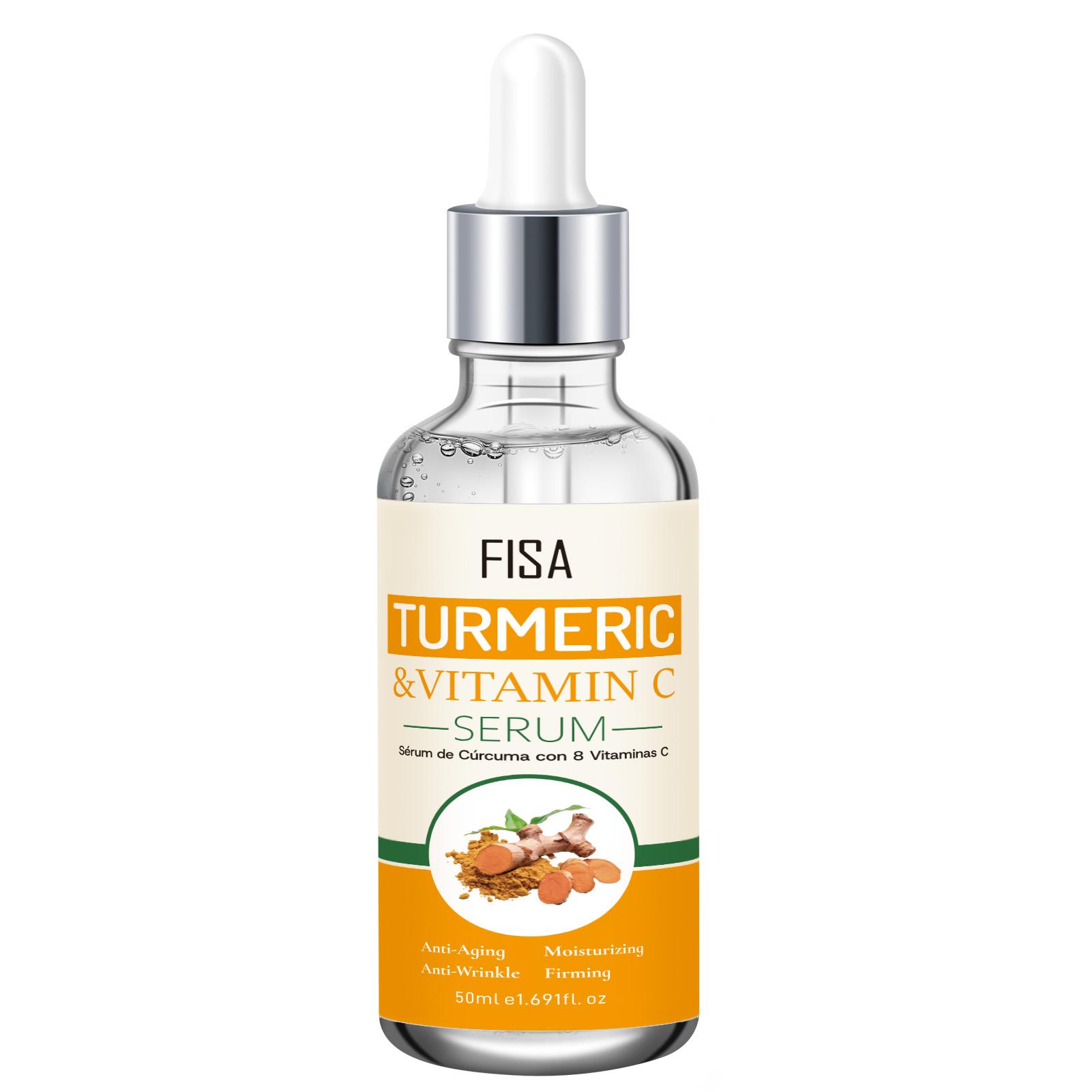 Turmeric Vitamin C Dual-Action Serum, Reduces Fine Lines, Brightens Skin, Hydrates, Tightens, Suitable for All Skin Types, 50ML