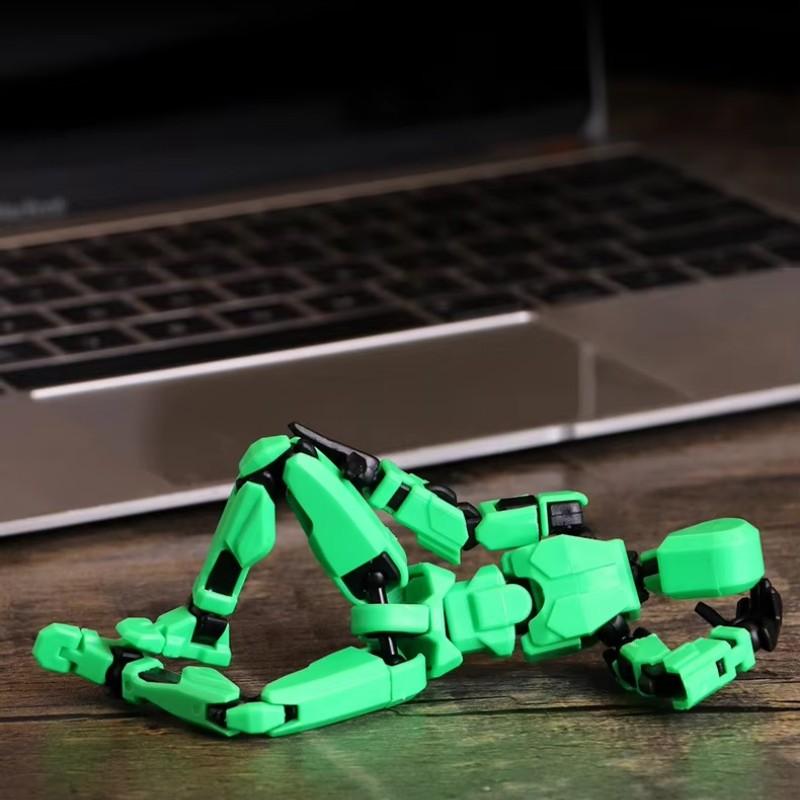 Stress Relief Toy Building Blocks Figure Assembly Model, Multi-Joint Poseable Doll, Construction Gift, Fun Educational Playset