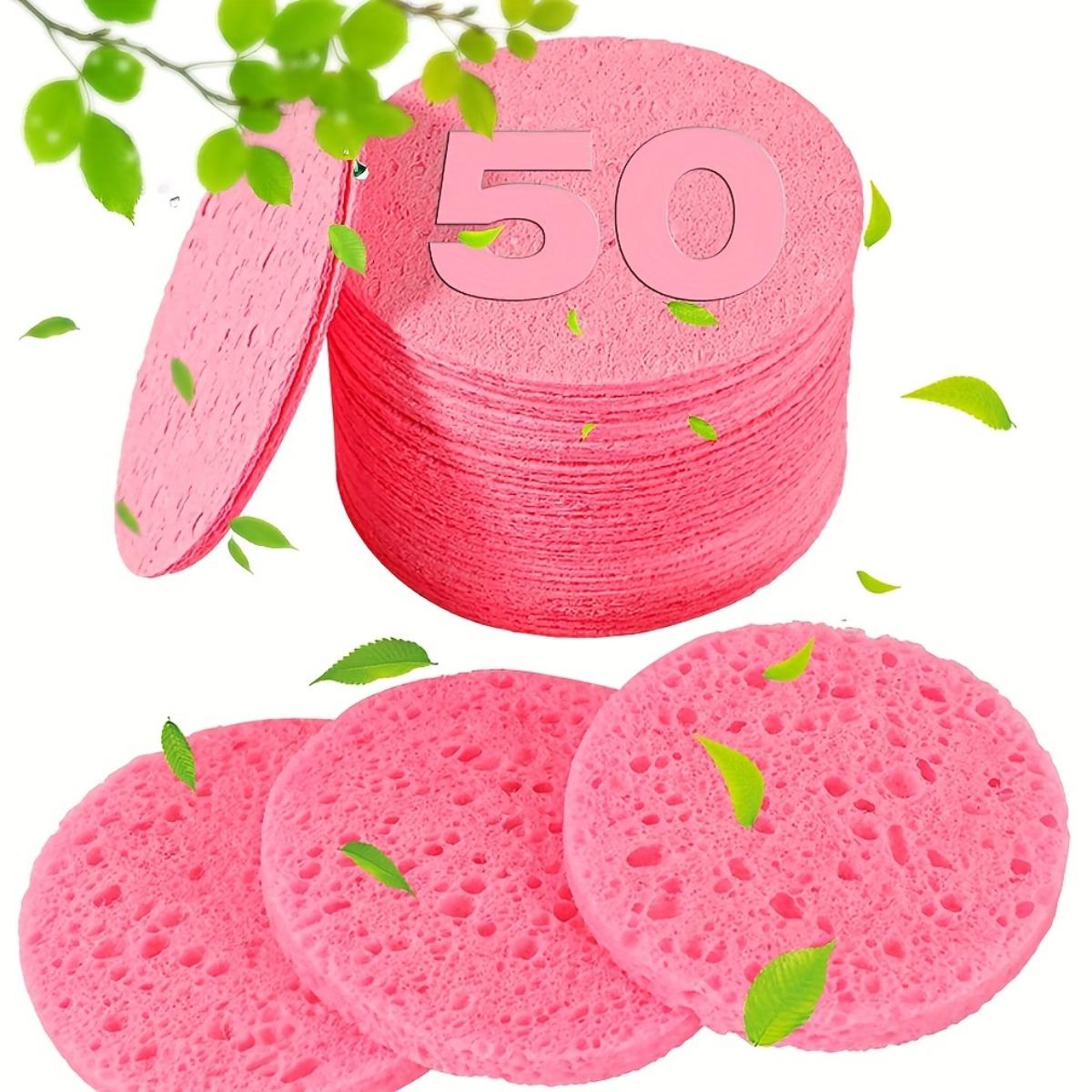 Trending 50-Pack Compressed Facial Sponges, Premium Natural Cellulose Face Wash Puff, Game-Changer Deep Cleansing Skin Sponge for Mud Mask, Lifesaver Travel-Size Makeup Removal Tool, Hot Sale Beauty Hack, Facial Care Tools