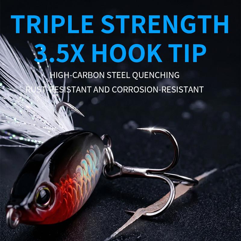 5 pc Fishing Lure Combo Kit, Complete Set for Beginners, Works for Culter, Snakehead and Bass