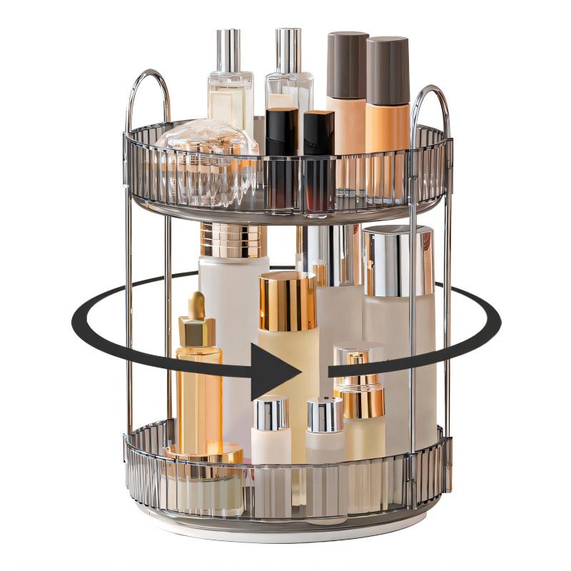 360° Rotating Makeup Organizer - Large Capacity Cosmetic and Skincare Dresser | Spinning Perfume Organizer Vanity Shelf for Makeup, Perfume, and Skincare (3 Tiers) ,Deals for you days Metal Boxes