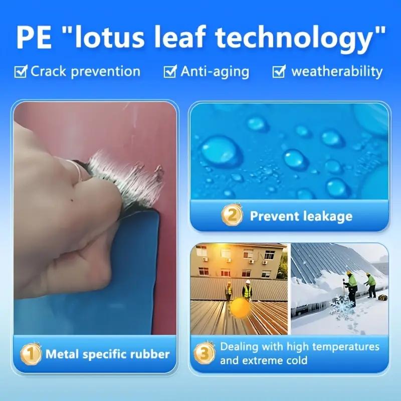 Roof Leak Repair, 3.94in (W) * 11yd (L), High Low Temperature Resistant (-76°F To 230°F), UV & Corrosion Resistant, Quick Leak Repair For Rusty Roofs Wood Structures & Corrugated Tiles