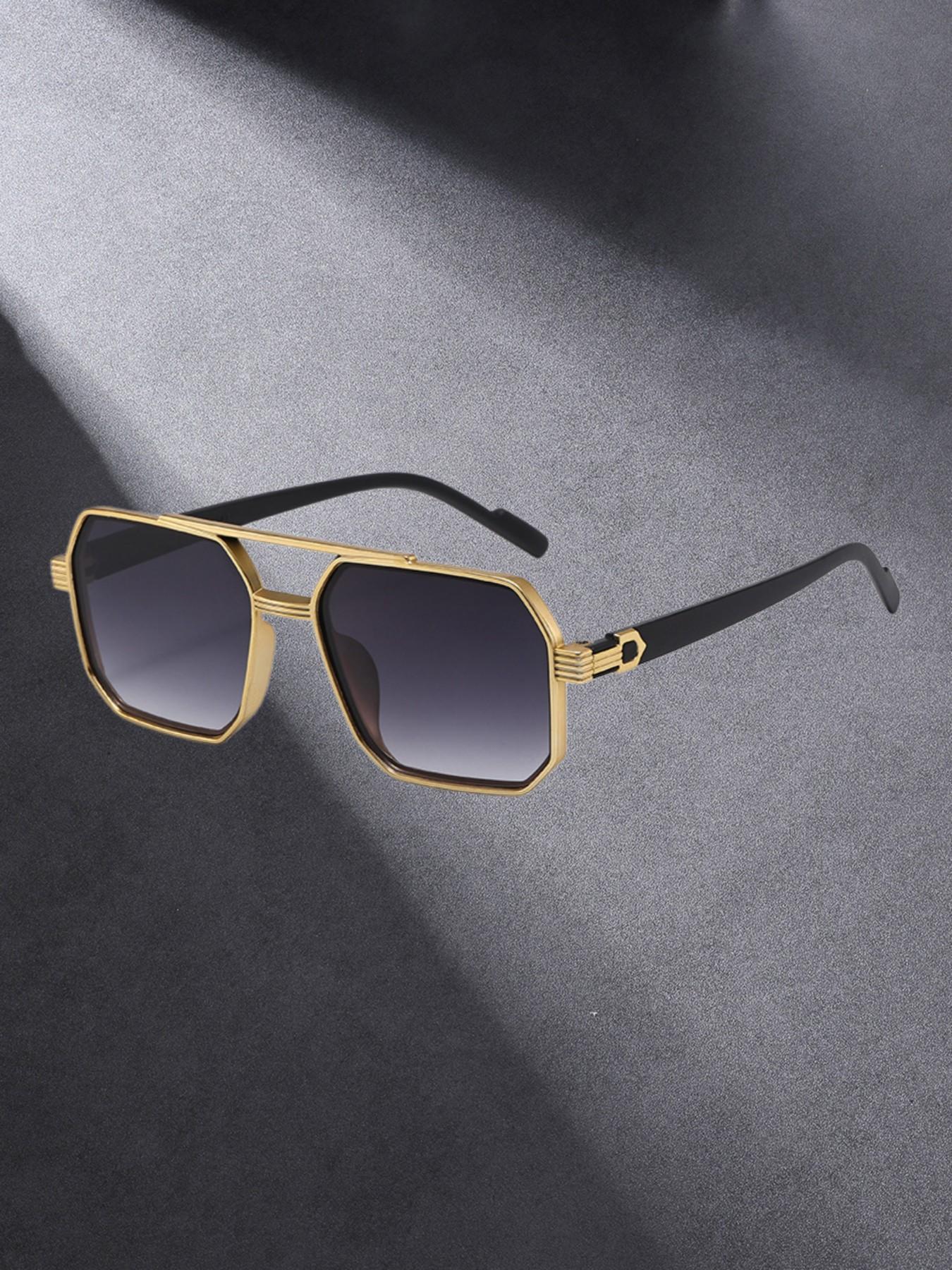 Square Frame Unisex Sunglasses, Casual All-Season Decorative Lens, Perfect for Work & Leisure, Matches Daily