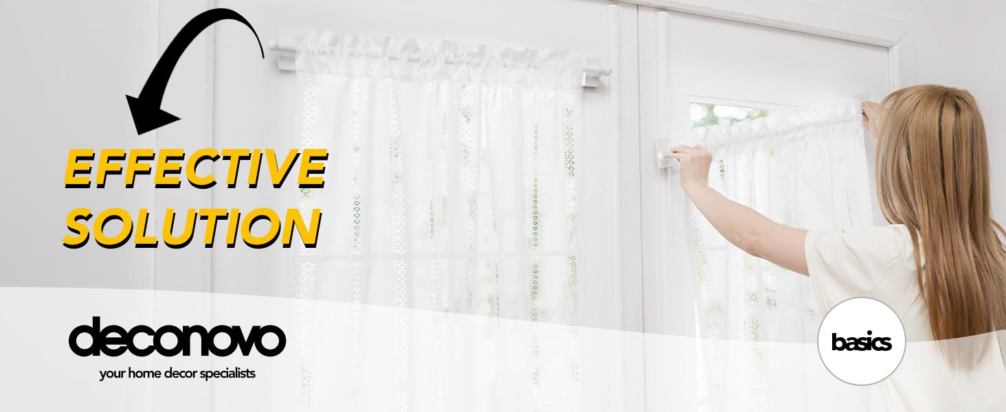 Deconovo Adjustable Magnetic Curtain Rod(No Drilling)- Lightweight Aluminum Construction Rod, Suitable For Installation on Doors, Window Casings, File Cabinets, And Appliances Such as Refrigerators, Dishwashers, Washers, And Dryers Deconovo Adjustable Magnetic Curtain Rod(No Drilling)- Lightweight Aluminum Construction Rod, Suitable For Installation on Doors, Window Casings, File Cabinets, And Appliances Such as Refrigerators, Dishwashers, Washers, And Dryers