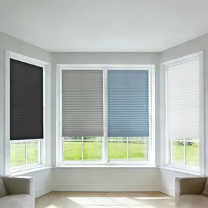 1pc-Adjustable Pleated Sunshade Curtain, Easy Install & Remove, No Drilling Required, Spring Summer Shade & Light Blocker, Universal for Room Living Room Office Windowshades Non Drill Blinds #GLOBAL PICKS