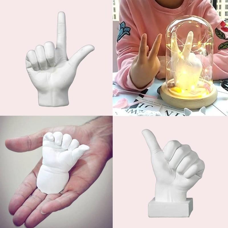 shenruifa Holding Hands Casting Kit DIY Hand Casting Kit Plaster Hand Kit Gift for Couples Wedding Anniversary Family and Kids,Unique Gift for Couples (A)