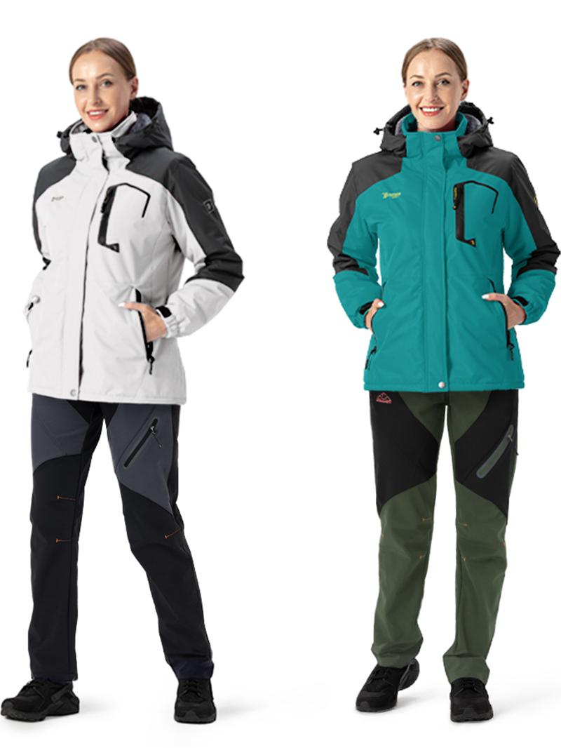 YSENTO Women's Snow Pants Waterproof Insulated Fleece Thermal Ski Hiking Snowboard Pants Breathable Material Jogger High Waisted Joggers