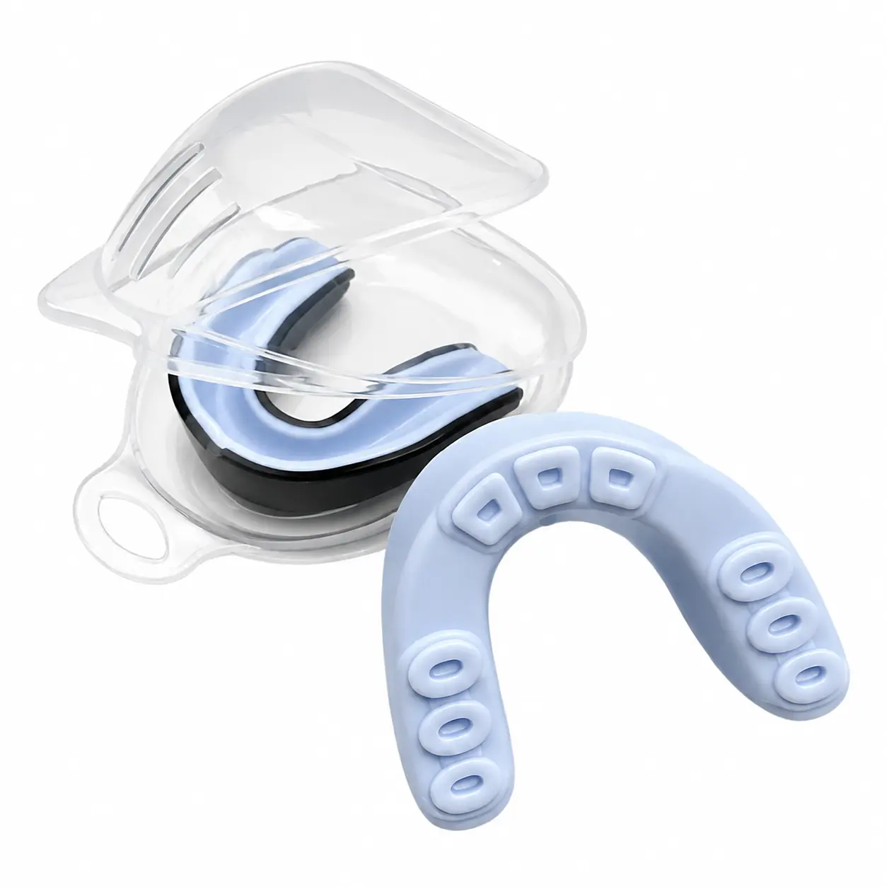 Professional-Grade Custom-Fit Athletic Mouthguard for Boxing, Sanda, and Basketball – Flexible Thermoplastic Material Offers Superior Comfort, Stable Jaw Alignment, and Consistent Lateral Impact Resistance During High-Intensity Contact Sports Training and