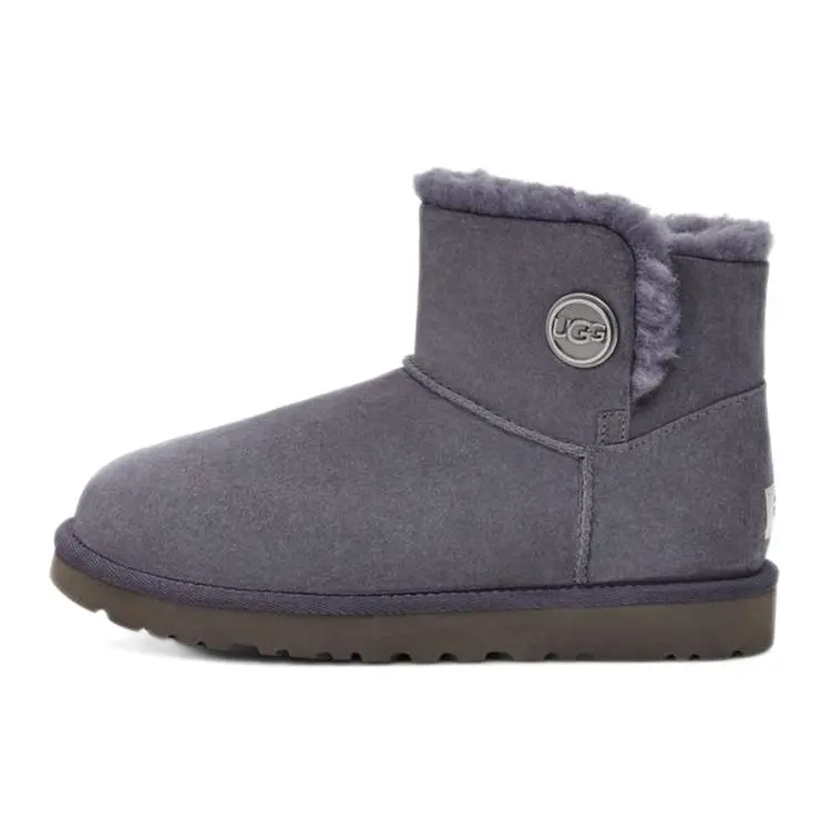 UGG Mini Bailey Snaps Fleece Lined Snow Boots 1127352-GRST