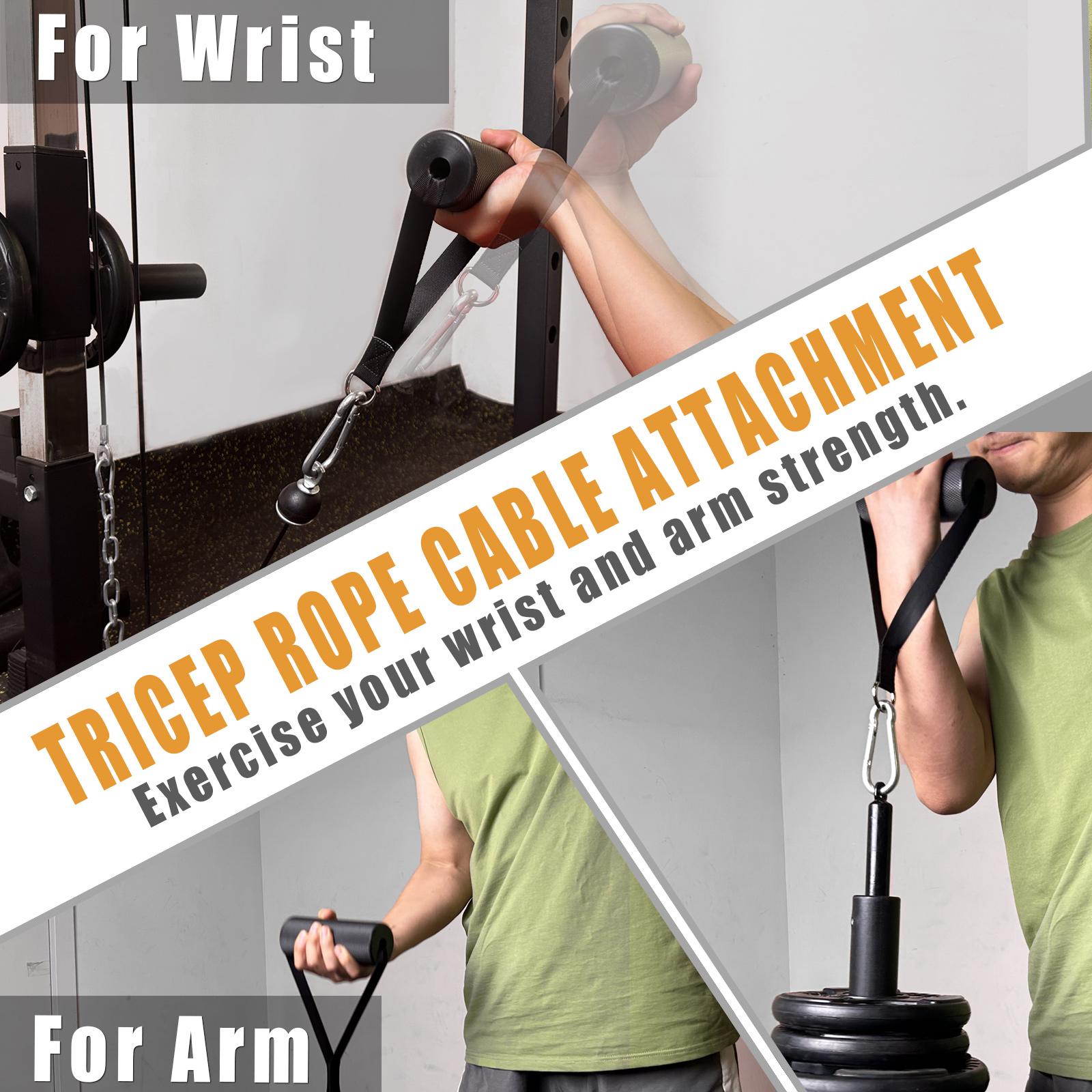 Upgraded LAT Pulldown Attachments Double D Handle, V Bar Cable Machine Attachments, Cable Attachments Gym Handles for Weight Workout