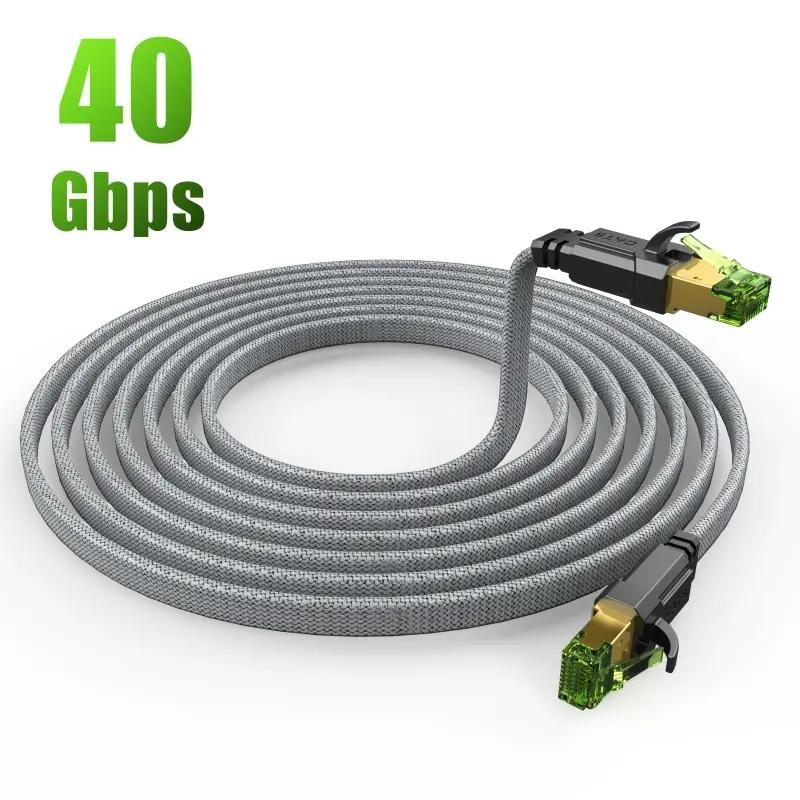 Cat8 Ethernet Cable, 40gbps High-Speed Transmission, 2000mhz Bandwidth, Ideal for Gaming Pcs, Gaming Ethernet Cable,Routers, Low Latency, Smooth Network Performance, Network Cord