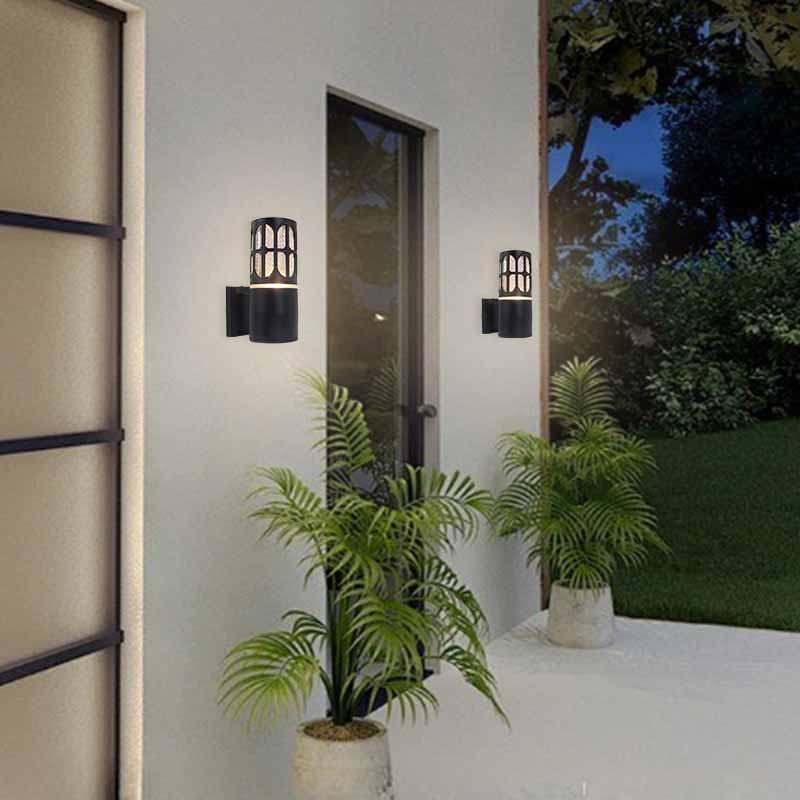 Simple Single/dual Head Rhombus Outdoor Wall Light E27 Socket, Suitable for Courtyard, Terrace, Balcony, Porch, Staircase Lighting