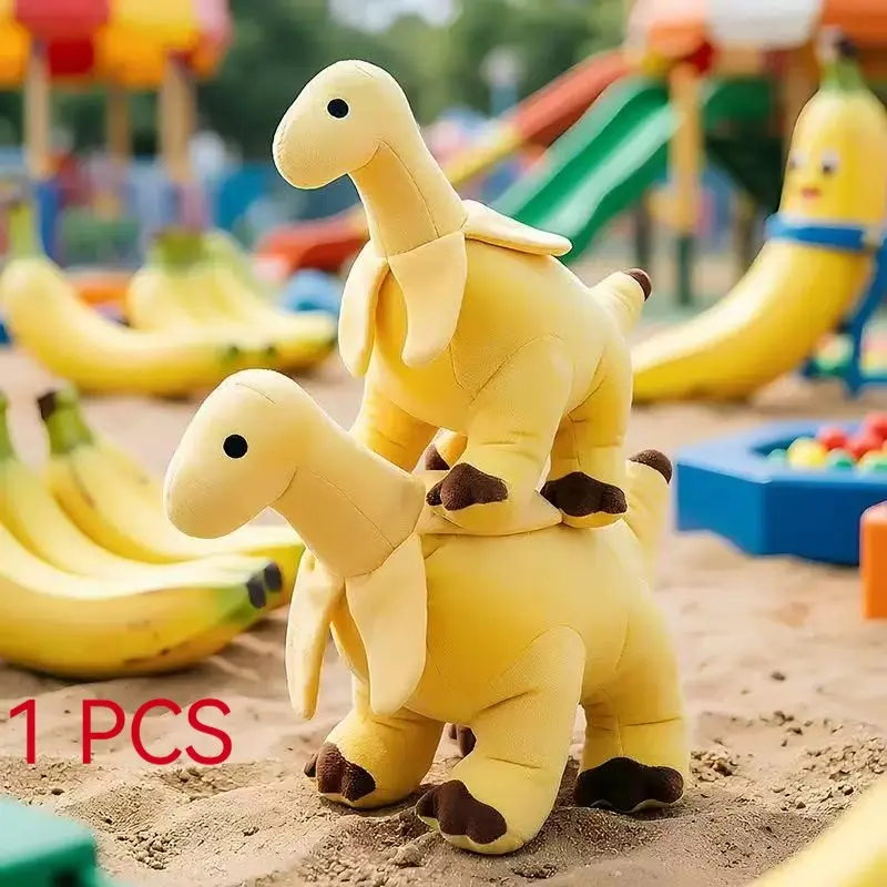 Peel Banana Dinosaur Plush Toy, Cute Fruit Dinosaur Animal Replica, Party Decoration, Birthday Gift, Halloween, Christmas Gift
