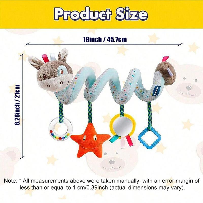 Baby Stroller and Car Seat Toys, Donkey Elephant doll Decor for Newborn, baby essentials, Plush Activity Baby Toys for 3 months, Baby Shower Present Best Gifts For Christmas Halloween Holiday Birthdays Ramadan party