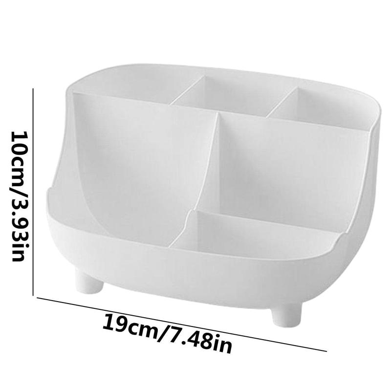 Multifunctional Large Capacity Desktop Organizer, Makeup & Stationery Storage Box with Multiple Compartments, Dustproof Portable Case for Dorm, Office, School Supplies