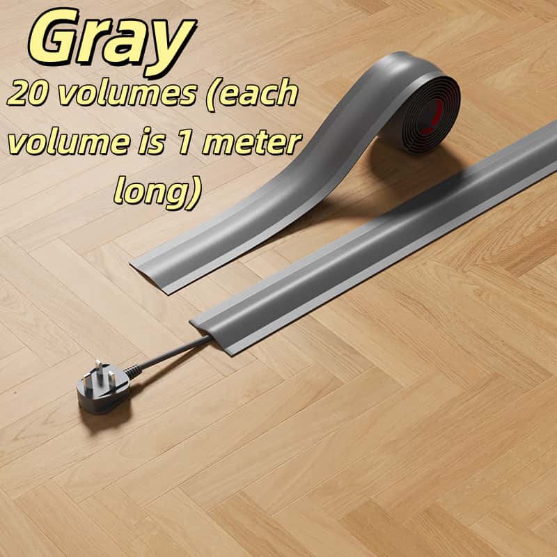 Single Roll 1 Meter Wire Management Tray, Invisible Decorative Cable Organizer, Soft Floor Protection Tool, Hidden Wiring Solution