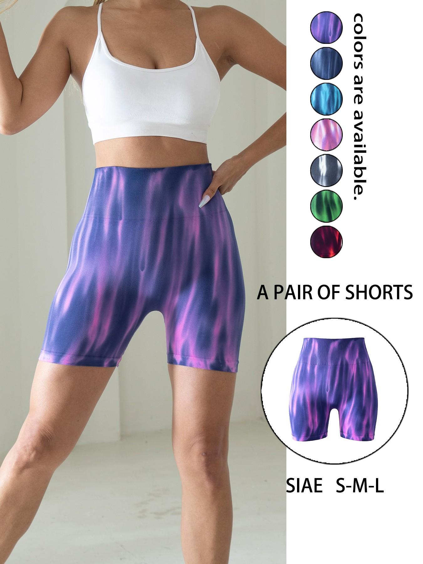 Aurora Shorts for Women, High Waist Yoga Pants, Anti-Exposure, Butt Lifting, Summer Fitness Wear, Sexy Style, Unlined, Plain Surface