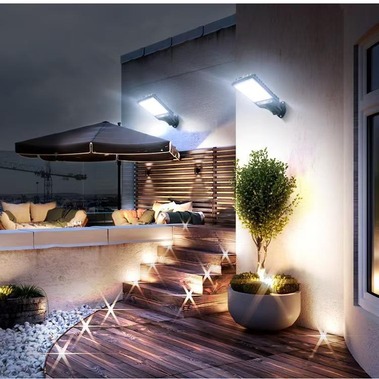 Solar-powered lighting outdoor garden lamp, motion-sensing road lamp, household integrated wall lamp, rechargeable lamp, street lamp