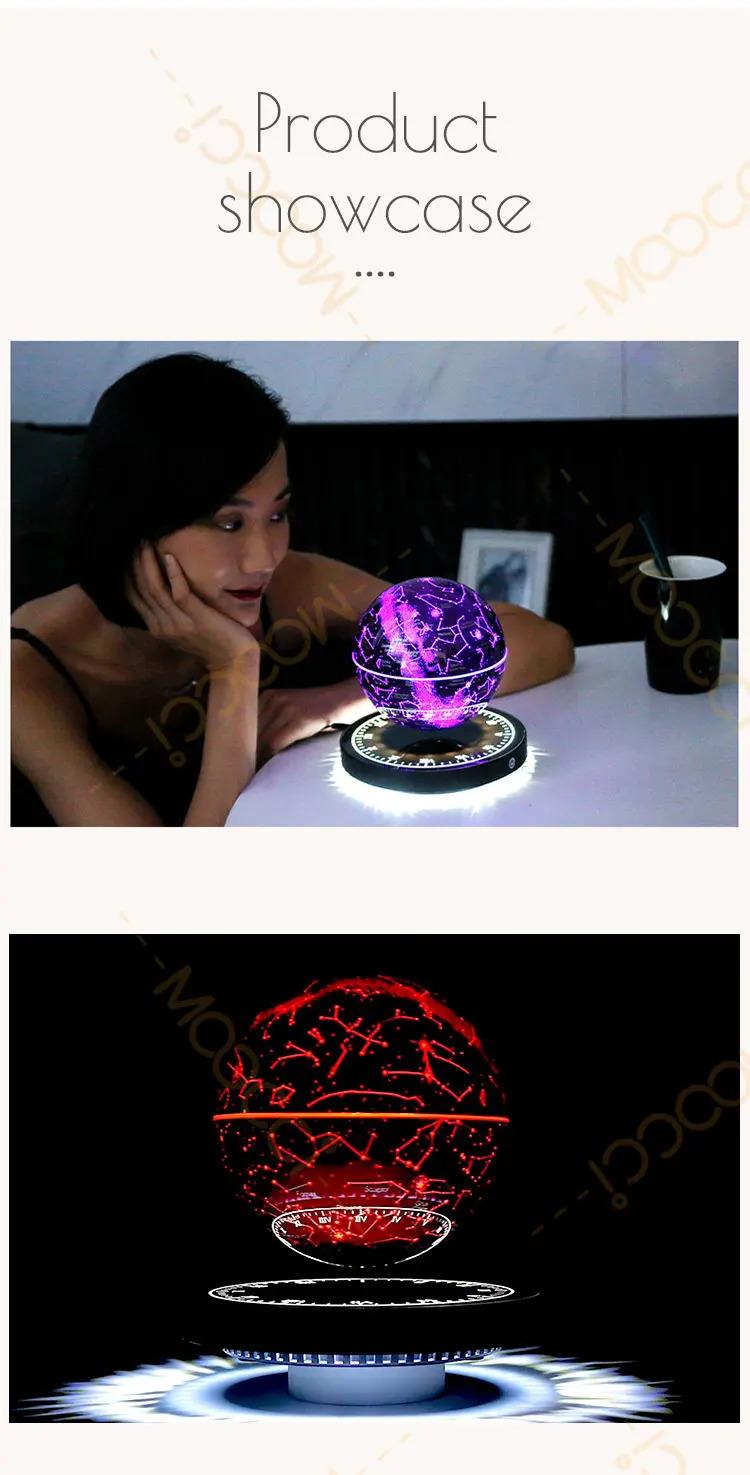 Magnetic Levitation Floating Starry Lamp, Touch Control RGB & 2700K Warm White LED Night Light, Levitating Globe Decor for Bedroom, Desk, Office – Unique Gifts