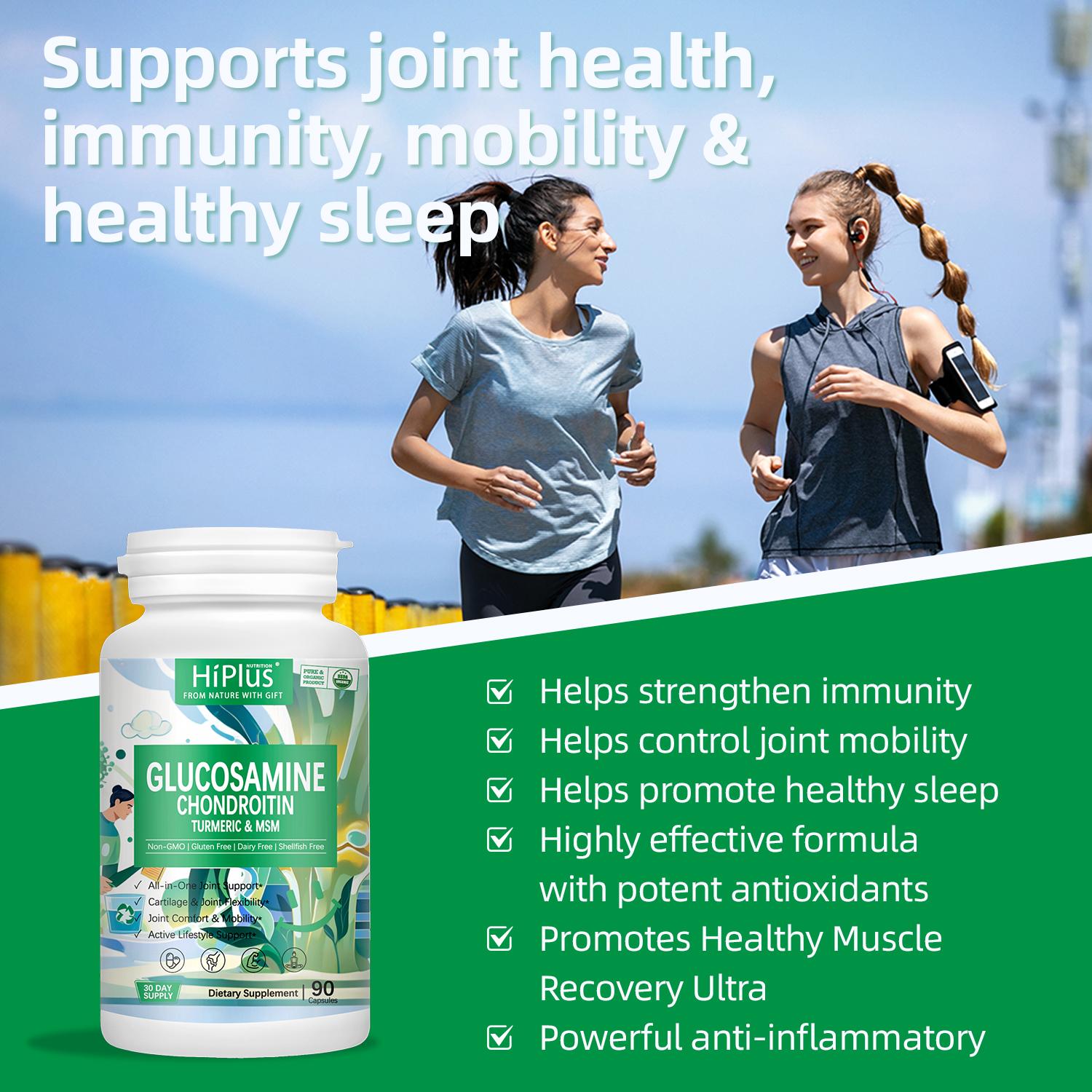 HiPlus Multi-Collagen Peptide Capsules – Premium Hydrolyzed Formula (Types I, II, III, V, X) with Hyaluronic Acid, Biotin & Vitamin C; Unscented; Promotes Radiant Skin, Lustrous Hair, Healthy Nails & Robust Joints – 1 Month Supply