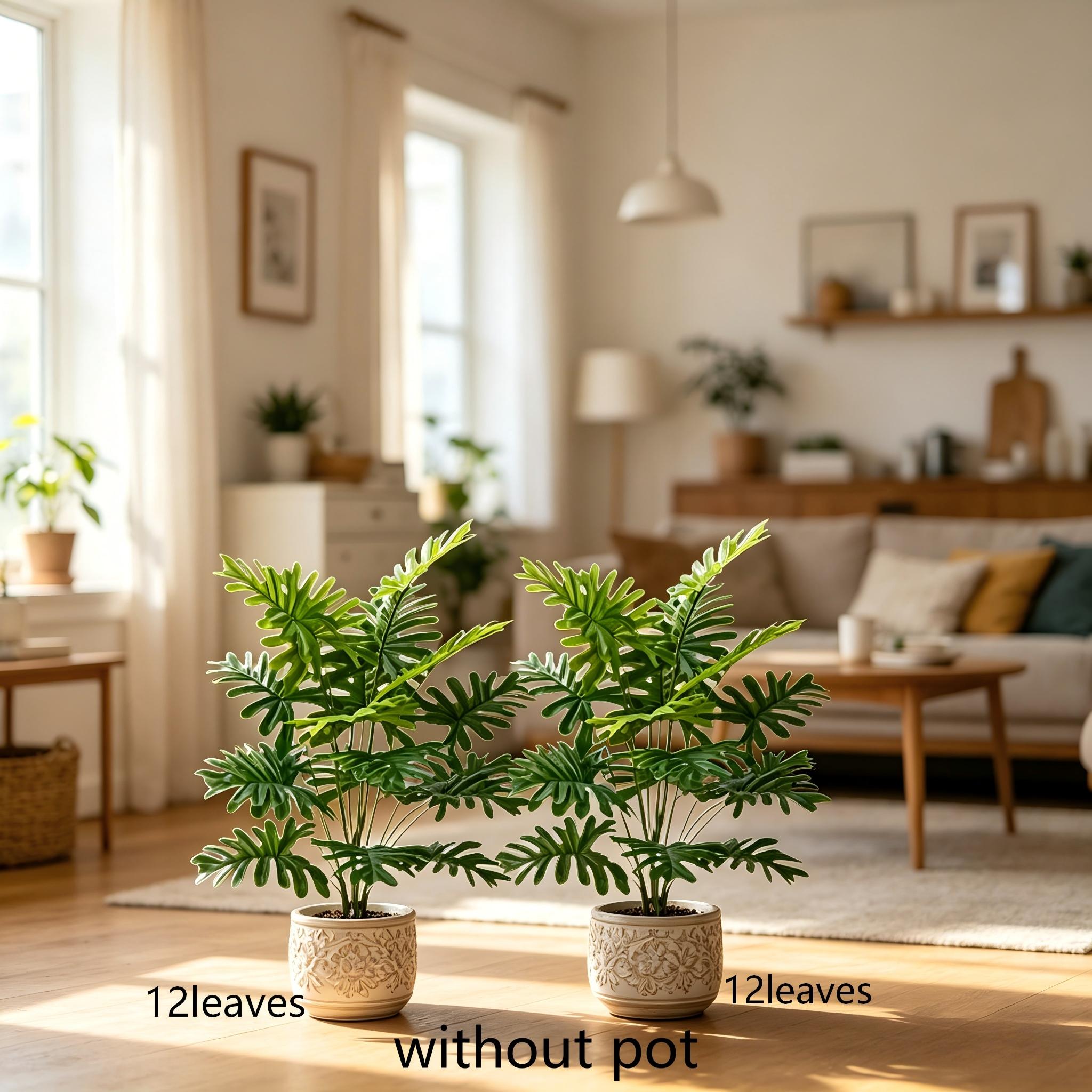 Artificial Monstera Plant, Multiple Choices, Ideal for Home Garden Room Office Decor, Realistic Indoor Plants, Artificial Flower Plant For Outdoor, Summer Decorations, Home Décor, plant artificial para adornos, DIY Leaf Assembly, No Pot Included
