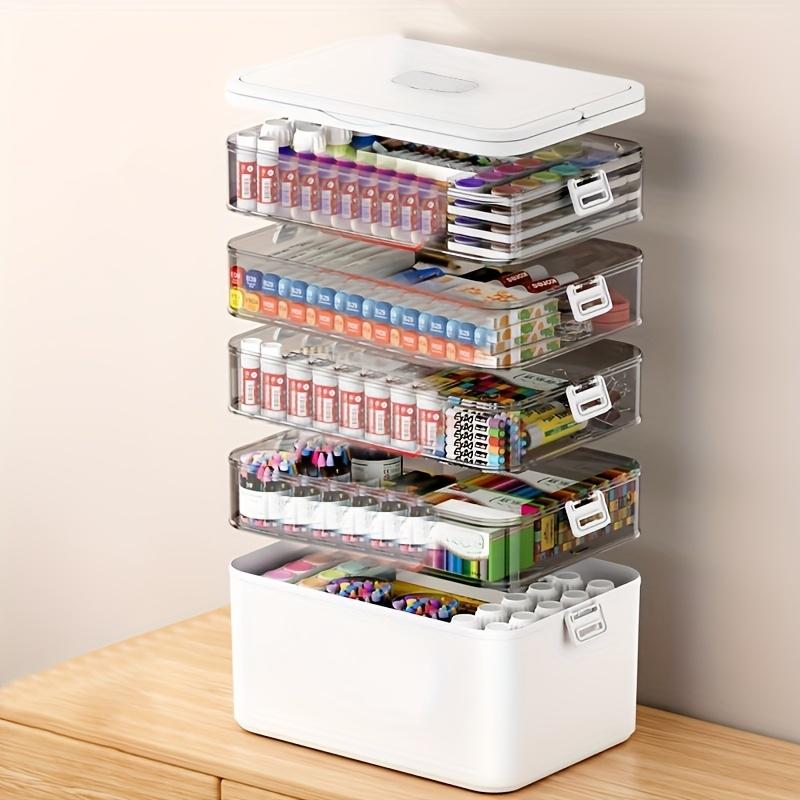 Multifunctional plastic sewing craft tool box, put away tools, suitable for medicine box storage, hair accessories, art supplies craft box, medicine box storage container with handle, cosmetics, tool box, perfect for home storage