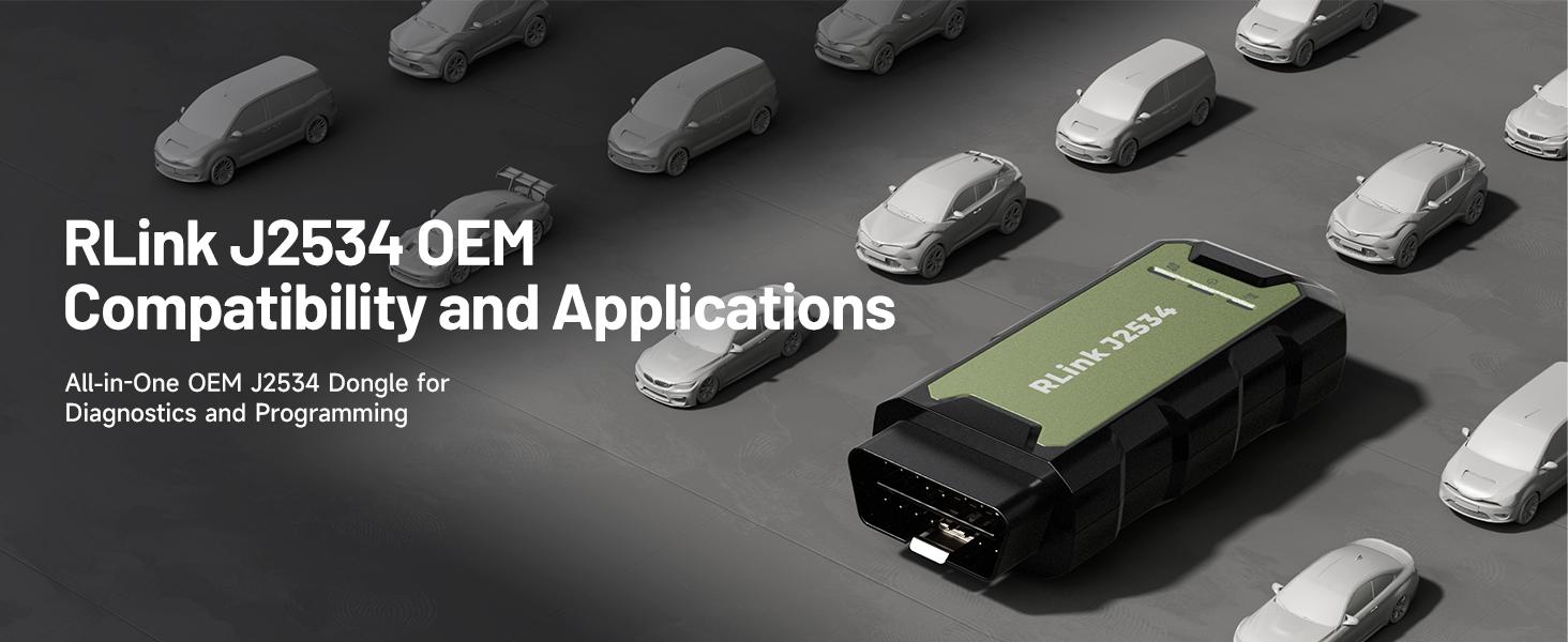 TOPDON RLink J2534 Pass-Thru Programmer, OEM Reprogramming and Diagnostic Tool, Enhanced J2534 VCI, Supports J2534/D-PDU/CAN-FD/DoIP, Compatible with 17+ Vehicle Brands, No OE Software Provided