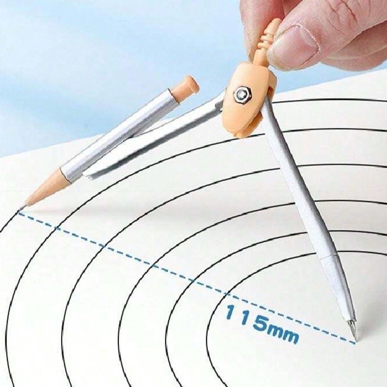 Ruler and Compass Set with Measuring Tool, Office, Teaching, Student Gift, Triangle Ruler Kit, Drawing Tools, Measurement Instruments