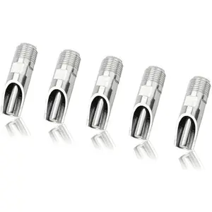 Golden Pearl 5pc 1/2 NPT Stainless Steel Automatic Pig Nipple Water Drinker Feeder Waterer for Piglets